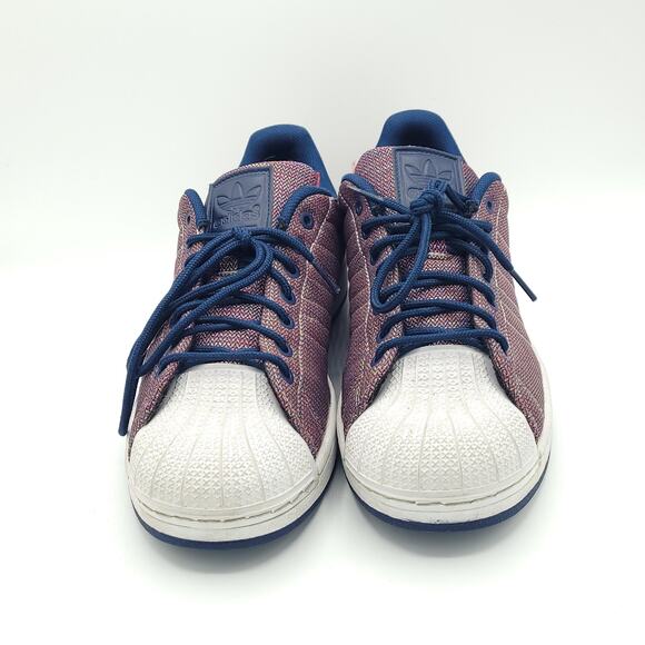 Adidas Superstar Woven Men\'s Shell Toe red blue purple Size 11 main image 4